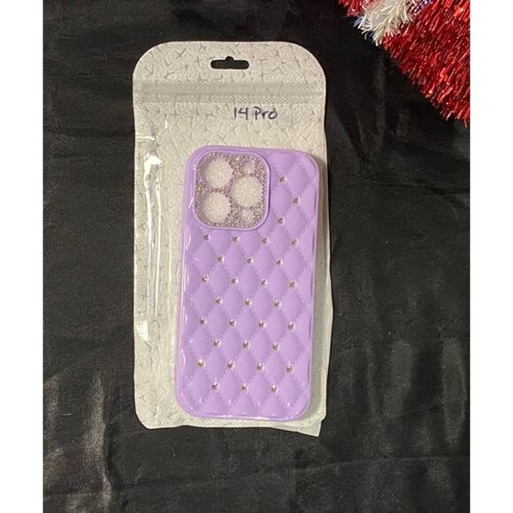 iPhone 14 Pro Phone Case or Screen Protector-Purple, Blue, Clear, Black, Chettah - Picture 3 of 6